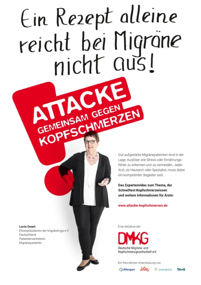 Anzeigenmotiv »Attacke! Gemeinsam gegen Kopfschmerzen«