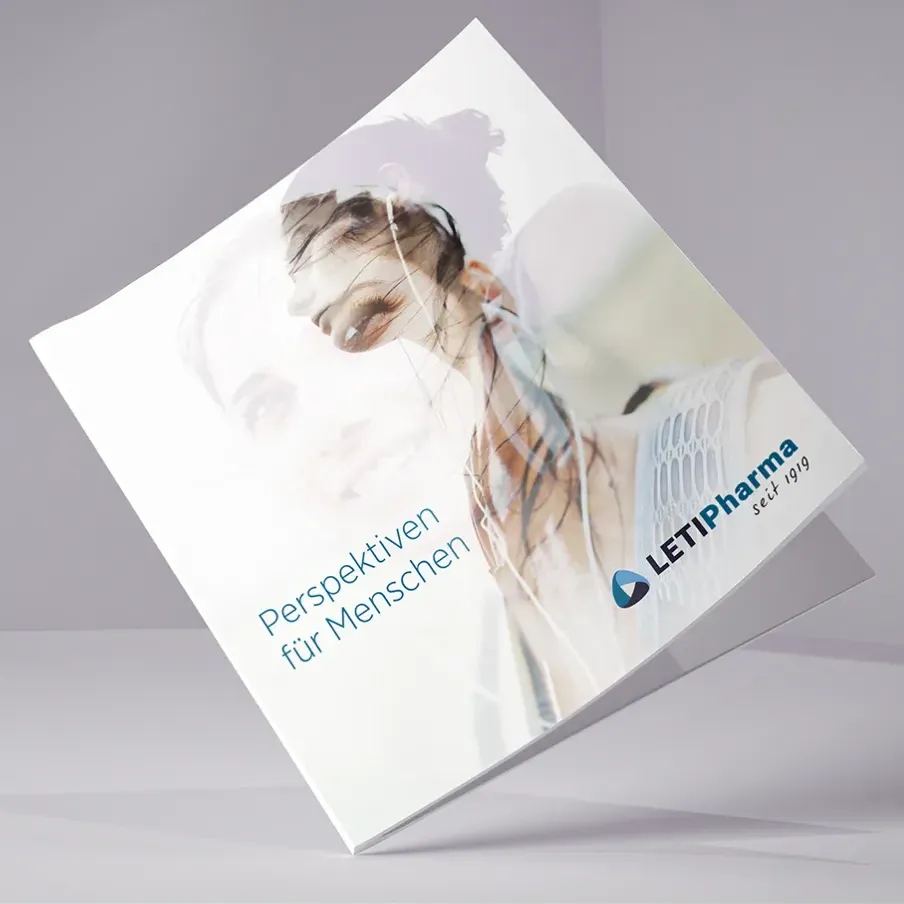 Titelseite der LETI-Pharma-Broschüre „Perspektiven für Menschen“